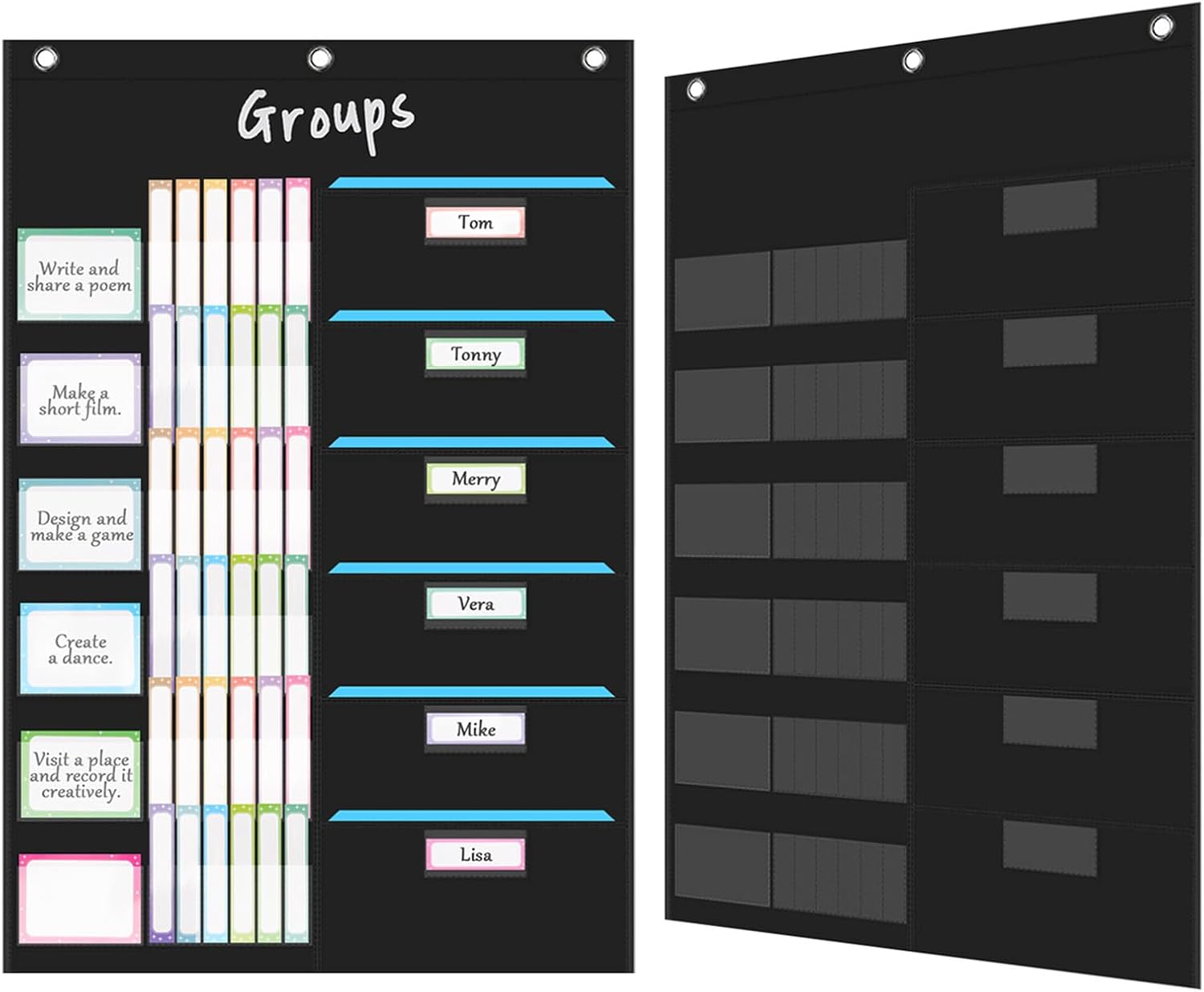 Taschenorganisator-diagramm, Aufgabenplan Für Den Unterricht, Taschenorganisator Für Gruppenmanagement Mit 96 Karten, Wandorganisator Für Schule Und Büro