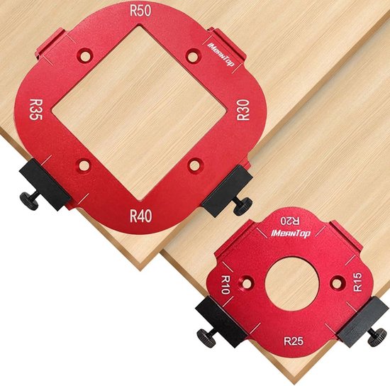 2-teilige Aluminium-frässchablone R10-r50, 8-in-1-holzfrässchablone, Werkzeug Zum Bogenschneiden, Frässchablone Ideal Für Schreiner Und Heimwerker