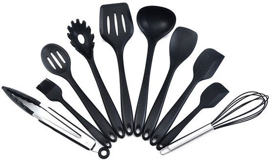10-teiliges Küchenhelfer-set Aus Silikon – Hitzebeständige Kochutensilien – Spülmaschinenfest