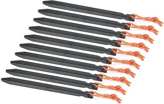 10 Stück Zeltnägel Bodenanker Zeltpflock Zeltnagel 18 Cm Schwarz Aluminium Sechskantnägel Sandheringe-set Mit Kordelzug Und Beutel Für Camping
