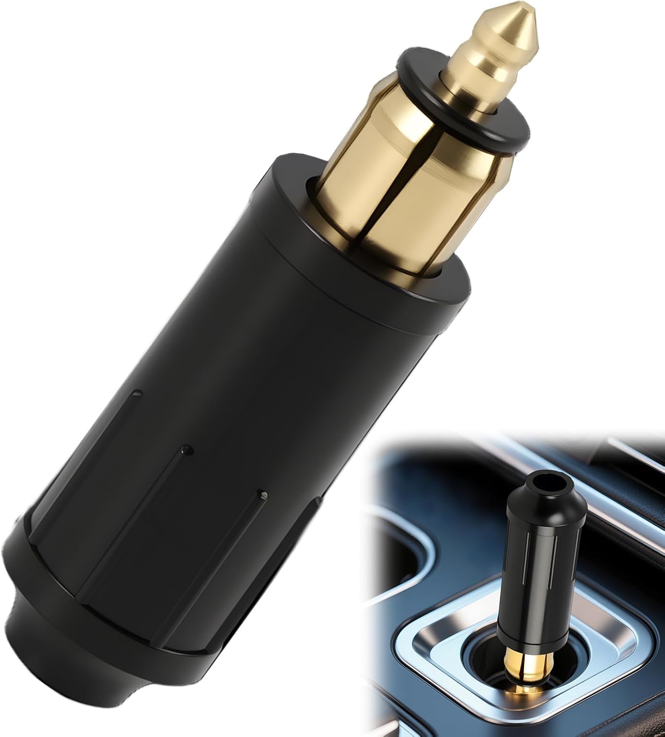Din 12v Zigarettenanzünderbuchsen (stecker), Ersatzadapter Für Fahrzeuge, Stecker Aus Reinem Kupfer Für Autos Und Motorräder, Sicher Und Langlebig (2 Stück Din-adapter)