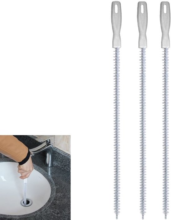 3 Teilig Haarentferner Abflussreiniger Spülbeckenabflussreiniger Flexible Reinigungsbürste Für Haare, Verstopfungen Und Rohrreinigung Mit Langen