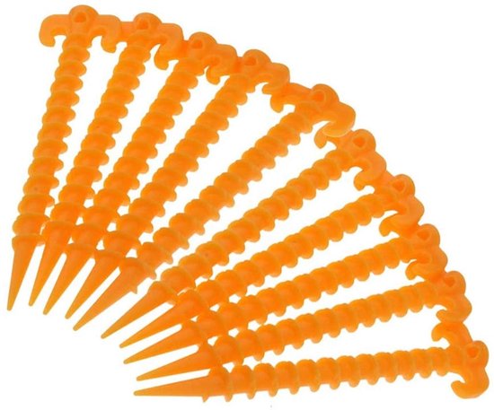Allecto – Spiral-heringe – Leichtes Kunststoff – Sicheres Camping – 10 Stück – Ideal Für Aufblasbare Zelte – Robust Und Zuverlässig – Geeignet Für …