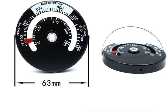 Magnetisches Ofenthermometer Backofenthermometer Geeignet Für Das Schornsteinrohr Von Holz Oder Gasöfen Um Schäden Durch Überhitzung Zu 1 Stück