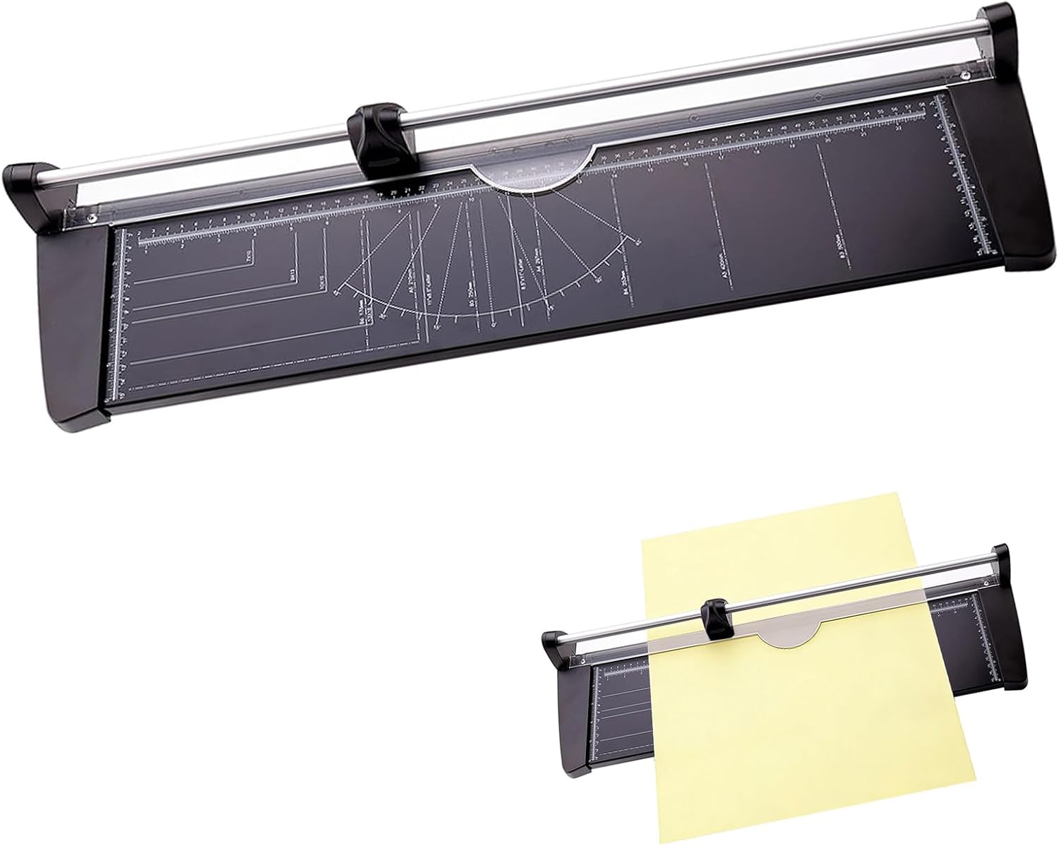 Papierschneider, A2-papierschneider, Schneidkapazität 10 Blatt Mit Verschiebbarem Schneidkopf Und Präziser Skala Für Bastelpapier, Etiketten, Fotos Und Karton