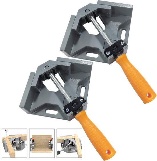 90°-winkelklemmen Aus Aluminium – Mit Drehbarer Kiefernholzhalterung – Einzelgriff – Geeignet Für Holzbearbeitung – 2er-pack