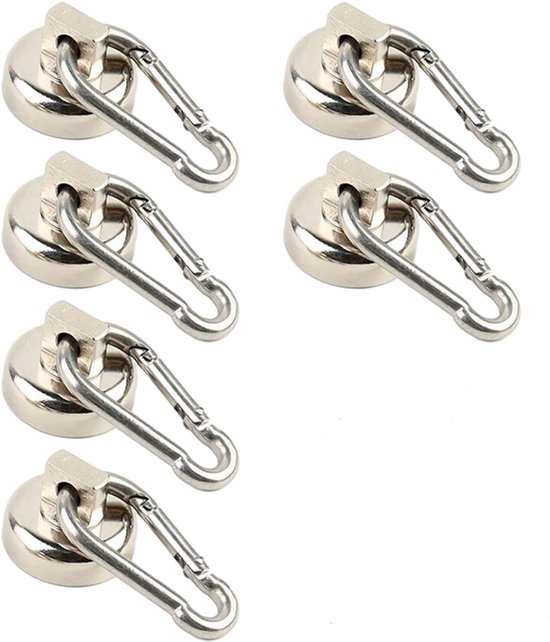 6 Stück Magnethaken, Drehbare Magnetkarabiner, Aus Neodym-metall, Geeignet Für Küche, Lager Und Badezimmer