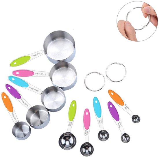 Messbecher Und Messlöffel Set 10 Teilig Messlöffel Becher Messbecher Messlöffel Wiegelöffel Messbecher Und Löffel Messschaufeln Universal Zum Abm