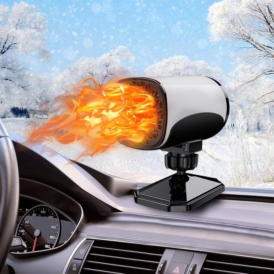 Tragbare 120-w-12-v-autoheizung, Winter-autoheizung Und -entfroster, 2-in-1-schnelllüfterheizung Und -kühlung, 360°-drehfuß