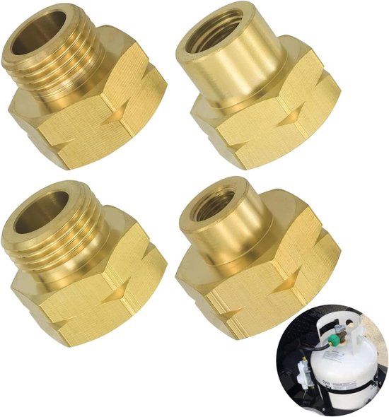 4-teiliges Gasflaschenadapter-set Europa Gasflaschenadapter Zum Befüllen Deutscher Gasflaschen Im Ausland Gaskartuschen Aus Messing Adapter Zum