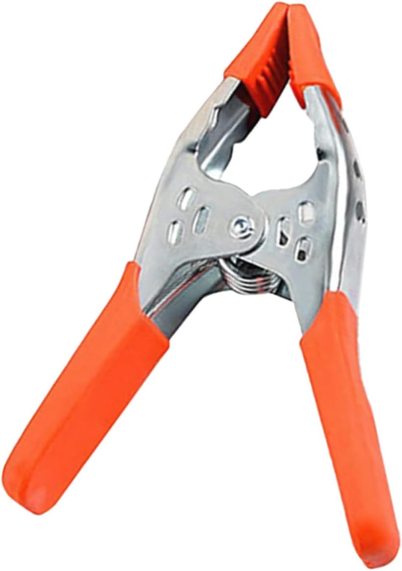 Robuste, Orangefarbene Mehrzweck-federklemme Aus Metall, Ideal Für Holzbearbeitung, Tischlerei Und Heimwerkerarbeiten.