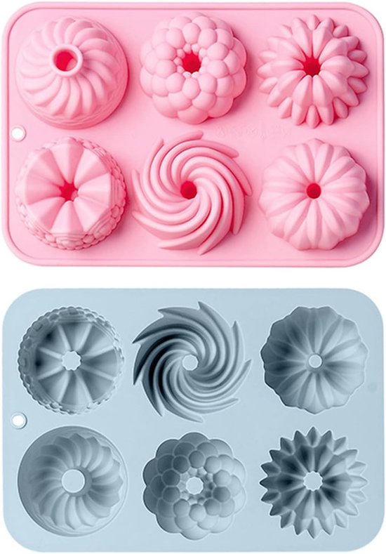 Kleine 2-teilige Mini-gugelhupf-form Aus Silikon Mini-bundt-form Donut-kuchenformen Donut-savarin-formen Donut-backformen Pudding-muffin-formen