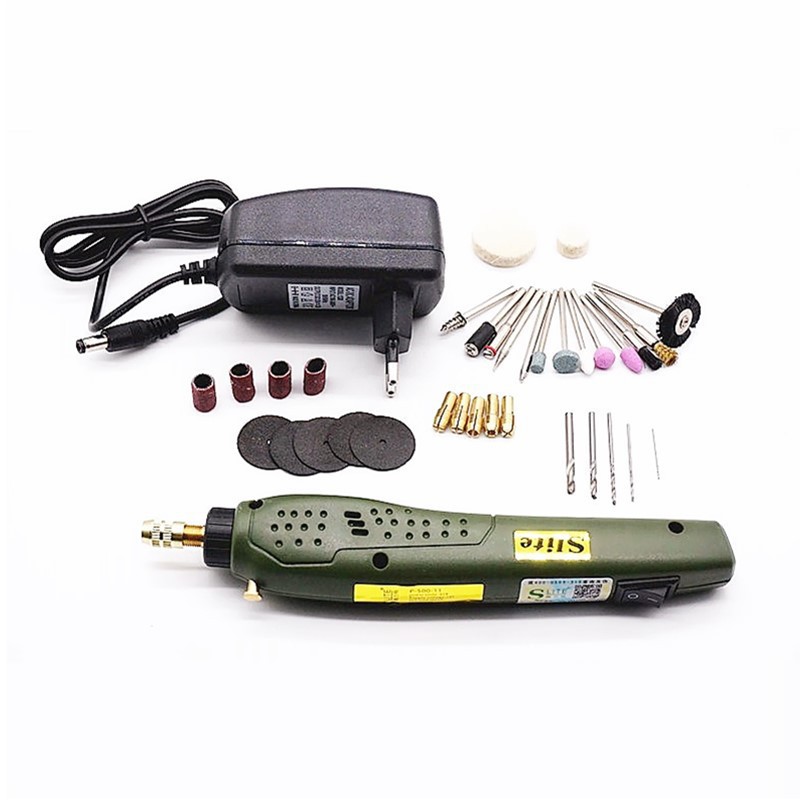 Elektrischer Mini-schleifer 100-240v – Rotationsbohr- Und Schleifwerkzeug Zum Fräsen, Polieren, Bohren, Schneiden Und Gravieren (komplettset)