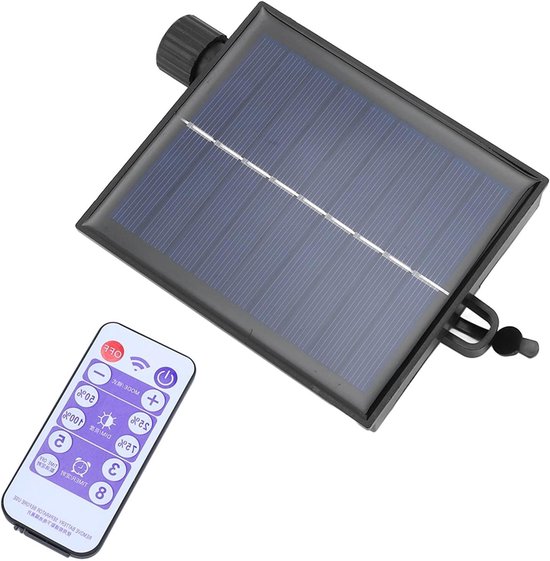 Solar-laderegler – Lampensteuerung – Außenbeleuchtung – Fernbedienung – 3-v-ausgang – Schwarz