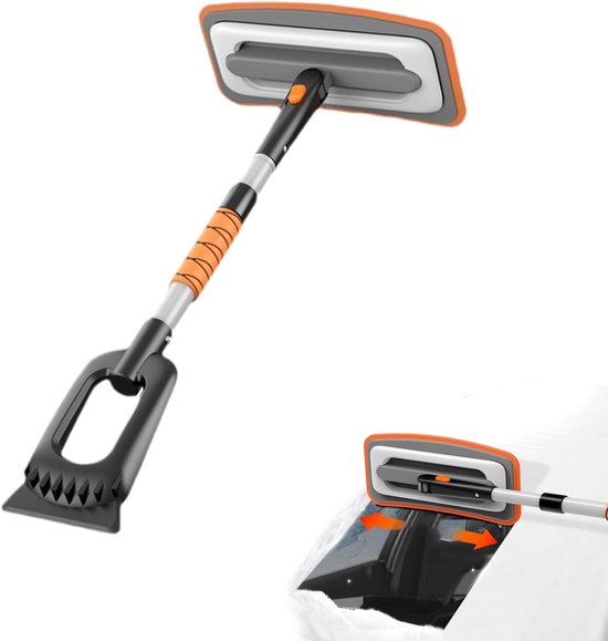 Eiskratzer – Auto-schneekratzer – Autofensterenteiser – Ausziehbares Aluminium – 399 Cm – Orange
