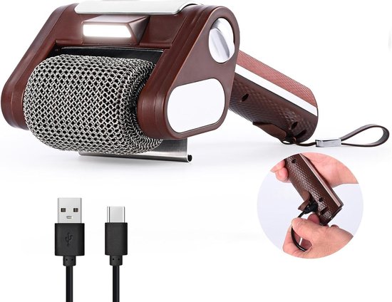 Elektrische Grillbürste – Rotierender Grillreiniger – Grillreinigung – Edelstahl (ohne Bürsten) – 26 Cm Länge – Schwarz