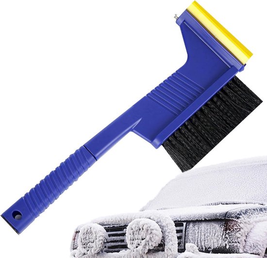 Auto-schneebürste – Fenster-eiskratzer – Winterfestmachung – Doppelfunktion – 27,6 Cm – Blau