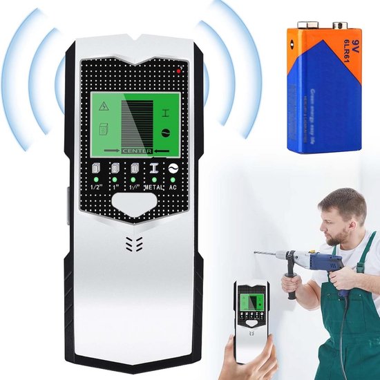 Multifunktionaler Wandscanner: 5-in-1-detektor Für Kabel, Metall Und Holzständer Mit Lcd-bildschirm Und Alarmfunktion