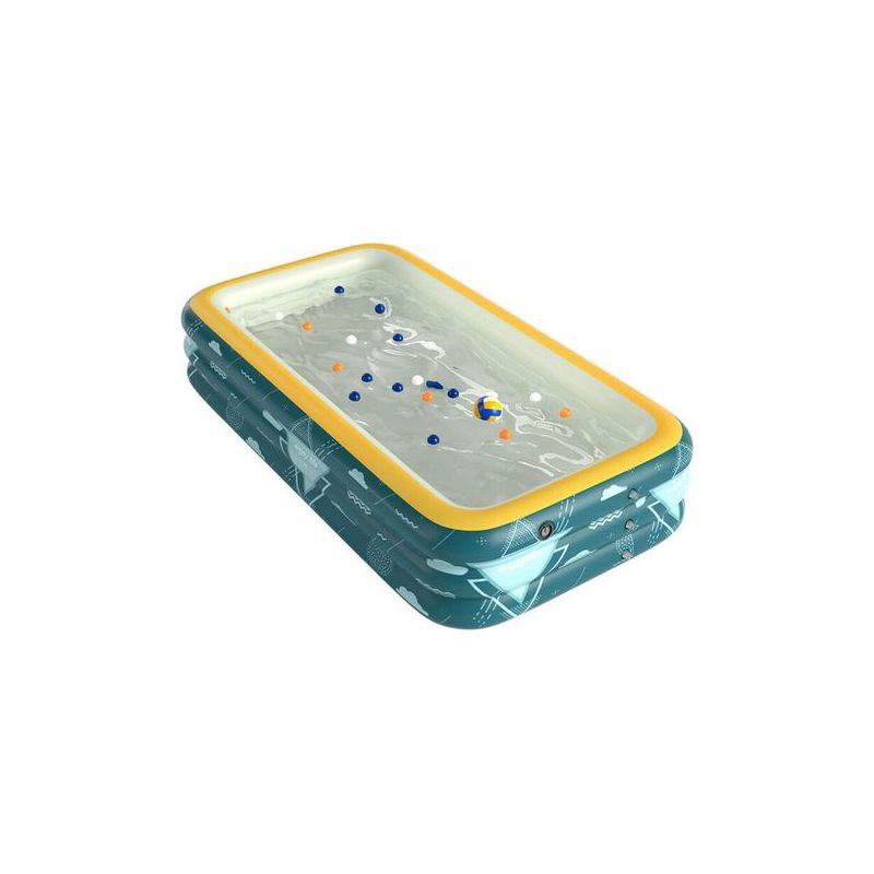 1,5 M Aufblasbarer Familienpool – Strapazierfähiges Pvc – Schnelles Automatisches Aufblasen – Für 1–2 Personen – Dicker Boden Für Komfort – Enlenk