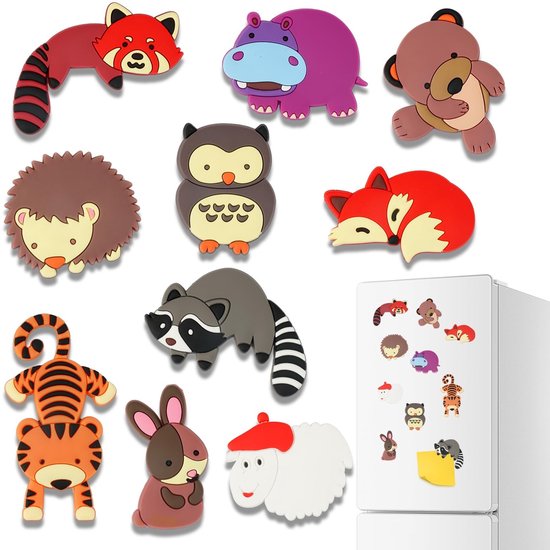 Tiermagnete, 10 Stück – Lustige 3d-magnete Für Den Kühlschrank – Kinder-cartoon-tiere – Magnete Zur Dekoration