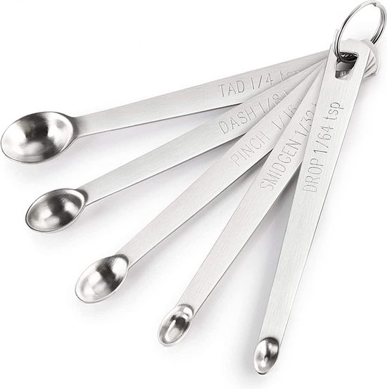 Messlöffel Set 5 Teilig Messlöffel Messkelle Edelstahl Mit Skala Messskala Mini Messlöffel Aus Edelstahl Nachhaltig Küchenutensilien