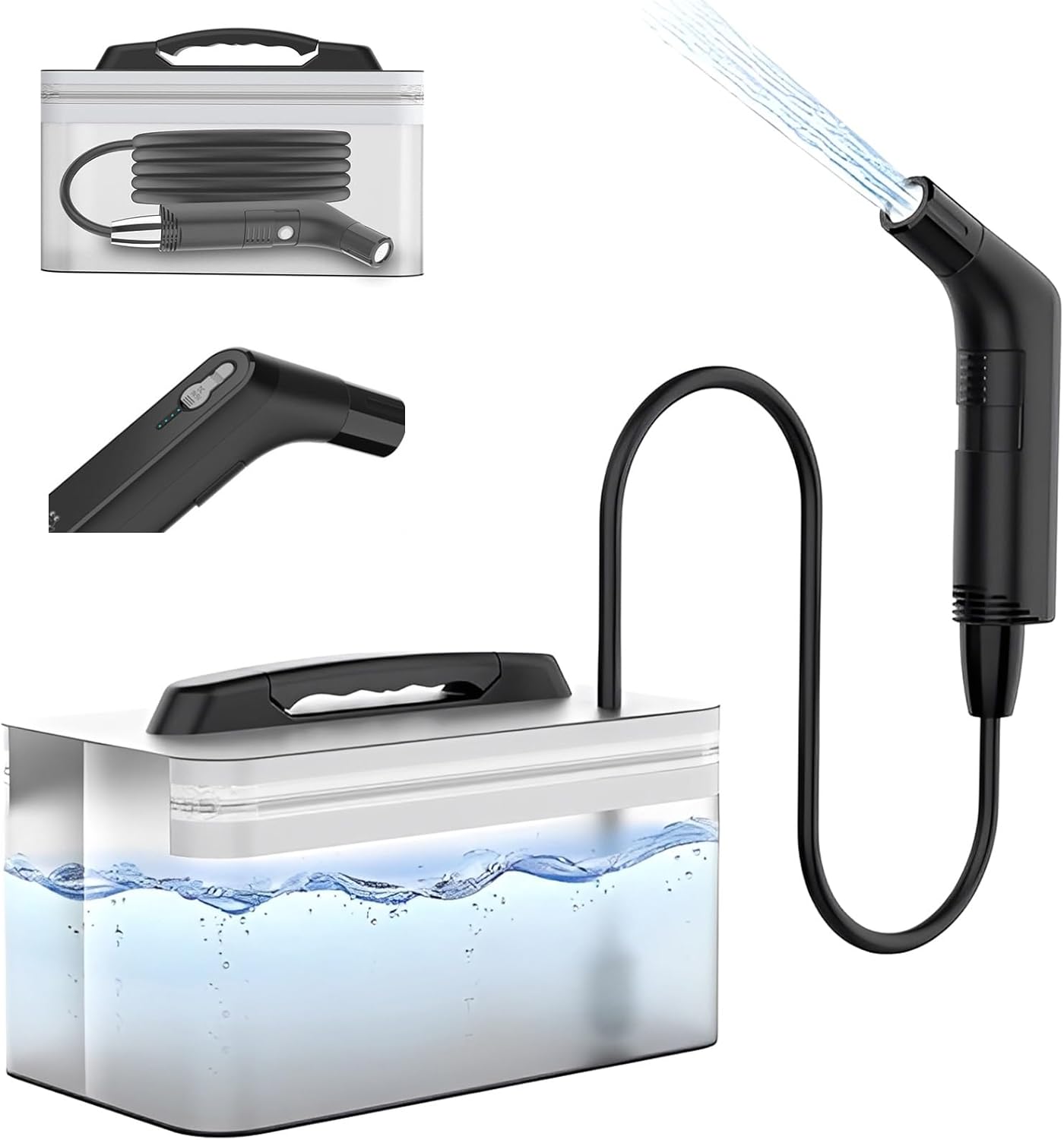 Tragbares Bidet, Elektrisches Bidet, Handbrause Für Toiletten, Wiederaufladbar, Für Outdoor-aktivitäten, Camping, Handbrause, Für Frauen Und Männer, Körperpflege, 2,3 L