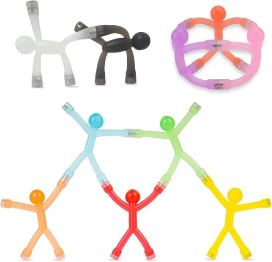Mini-magnetfiguren Spielzeug 10 Stück Durchscheinend Kühlschrankmagnete Männchen Gummi Magnet Spielzeug Bunte Humanoide Kühlschrankmagnete Für