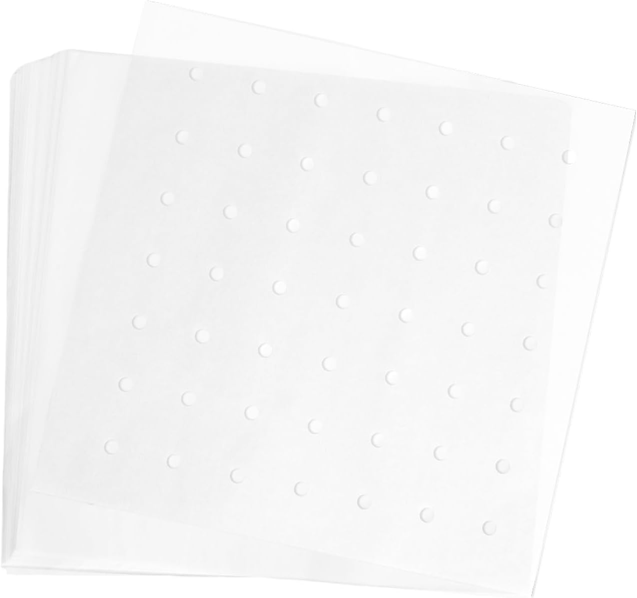 Packung Mit 120 Blatt Backpapier Für Heißluftfritteusen – 25 X 25 Cm – Perforation Für Heißluftfritteusen – Backpapier Für Ninja Combi 12-in-1 Multikocher, Dampfgarer, Bambusdämpfer Und Backofen