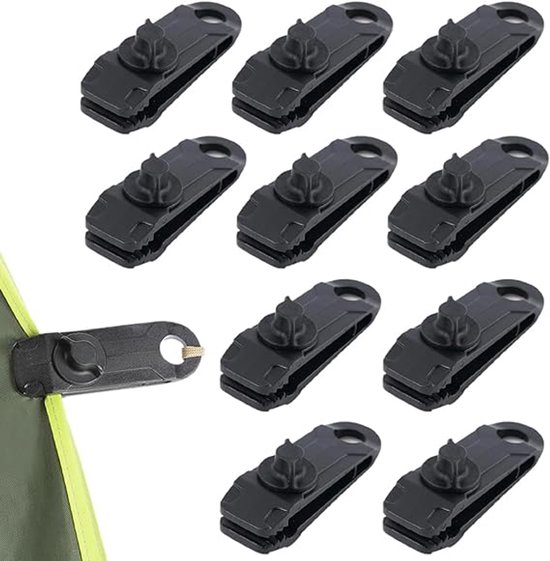 Starke Befestigungsclips - 10 Stück, Multifunktional, Für Baldachin, Zelt, Markise, Auto, Wohnwagen, Poolabdeckung, Schattierungstuch (schwarz)