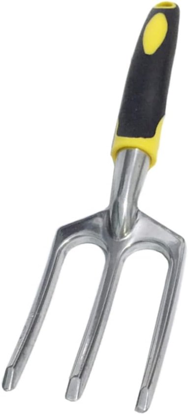 Gartengabel Aus Edelstahl Mit Zinken Und Ergonomischem Griff – Zum Auflockern Harter Böden, Pflanzen Von Blumen, Gemüse Und Bonsai
