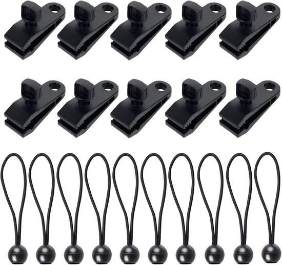 Planenklammern 10er Pack Planenclips Schwarz