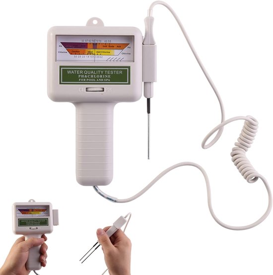 2-in-1 Wassertester – Ph-tester Und Chlormessgerät – Pooltester – Tragbares Wassermessgerät – Poolwasserqualität – Für Pool & Spa