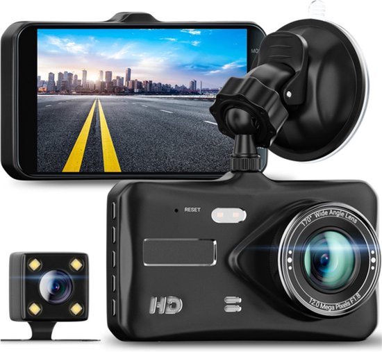 Dashcam Dual-dashcam Fürs Auto Front Und Rückkamera 1080p 4-zoll-2 5d-ips-bildschirm Full Hd Parkmodus 170 Weitwinkelobjektiv Full-hd-autokamera