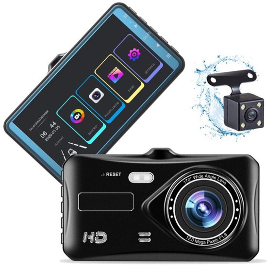 Duale Autokamera – Front- Und Rückkamera – Full Hd – Parkmodus – 170°-weitwinkelobjektiv (inkl. 128-gb-speicherkarte)