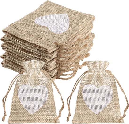 20 Leinenbeutel Kleine Stoffbeutel Schmuckbeutel Stoffbeutel Mit Kordelzug Jutebeutel Geschenkbeutel Für Schmuck Geburtstage Hochzeiten Und 10 X 14 Cm