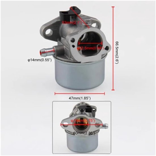 Vergaser Passend Für Briggs Stratton Motoren 799868 498254 497347 497314 Und 498170 Erhältlich In Den Leistungsstufen 4 Ps 5 Ps 6 Ps 6 75 Ps 6 5 6,75