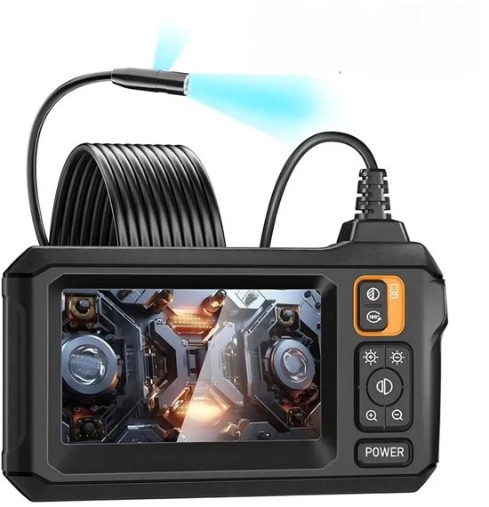 Endoskop-inspektionskamera – Hd-inspektionskamera Einzelkamera Mit 8 Leds – 4,3"-bildschirm – Wasserdicht – 10 M Kabel