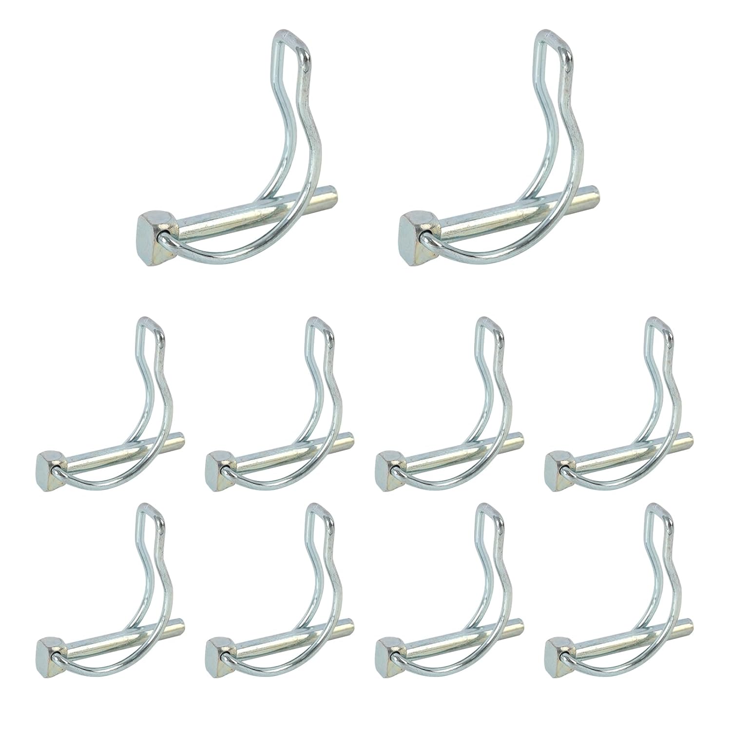 10 Stück 6x45 Mm D-förmige Sicherungsstifte, Splinte, Sicherheitsstifte Für Rohre, Verzinkter Kohlenstoffstahl, Verwendung Für Garten, Rasen, Anhänger Und Maschinen
