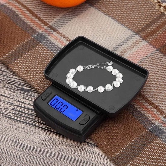 Waage – Präzisionswaage – Waage Von 0,01 Bis 500 Gramm – Digitalwaage – Schmuckwaage – Miniwaage – Taschenwaage – Batteriebetriebene Waage – Schwarz