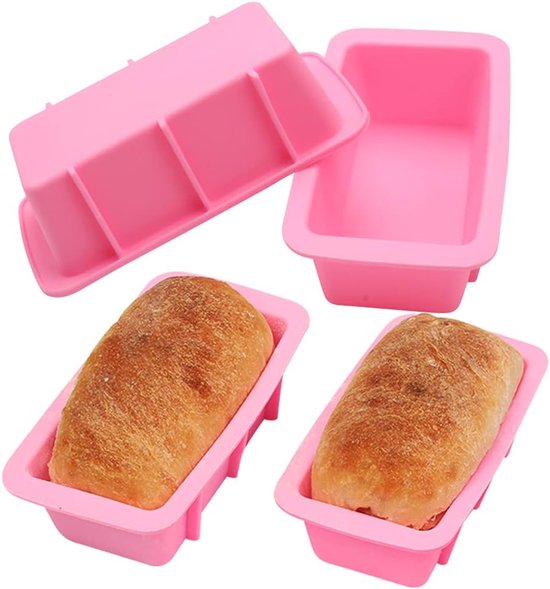 Mini-silikon-backform Für Kleine, Antihaftbeschichtete Toastkuchen, Rechteckige Form (16,5 Cm), 4-teiliges Set, Auch Für Handgemachte Seife Geeignet.