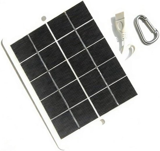 Tragbares Solar-ladepanel, Solar-usb-ladepanel 3w 5v, Mit Karabinerhaken, Für Camping, Wandern Und Outdoor-aktivitäten
