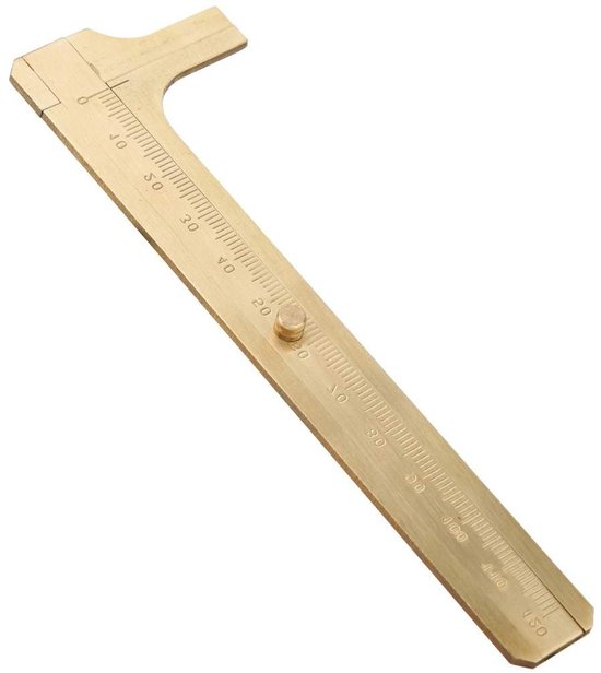 Messschieber Aus Edelstahl, Mini-taschenlineal Aus Messing, 120 Mm Länge