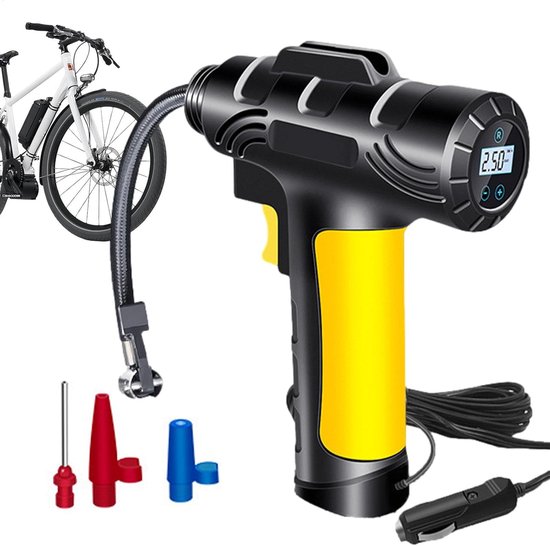 Tragbare Autoreifenpumpe Elektrische Pumpe Vielseitiger Luftkompressor Robustes Design Schnelles Aufpumpen 21 X 18 X 5 Cm Ideal Für Reifen Für