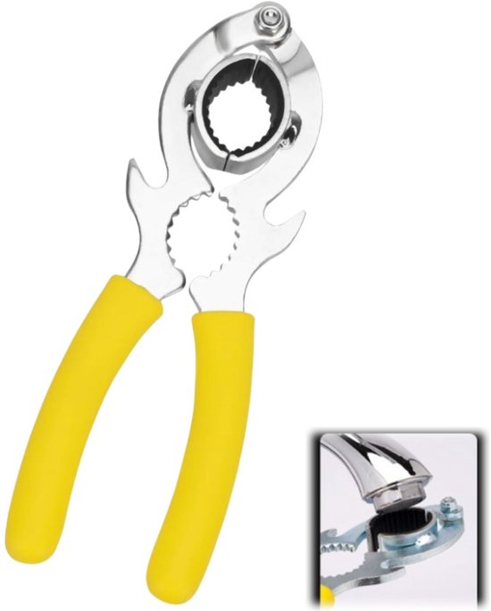 Wasserhahnschlüssel – Strahlreglerschlüssel – Auslaufentriegelung – Reparaturwerkzeug – Geeignet Für Küche Und Bad – Universell Für Verschiedene Wasserhähne – Gelb – 17 X 5,5 Cm
