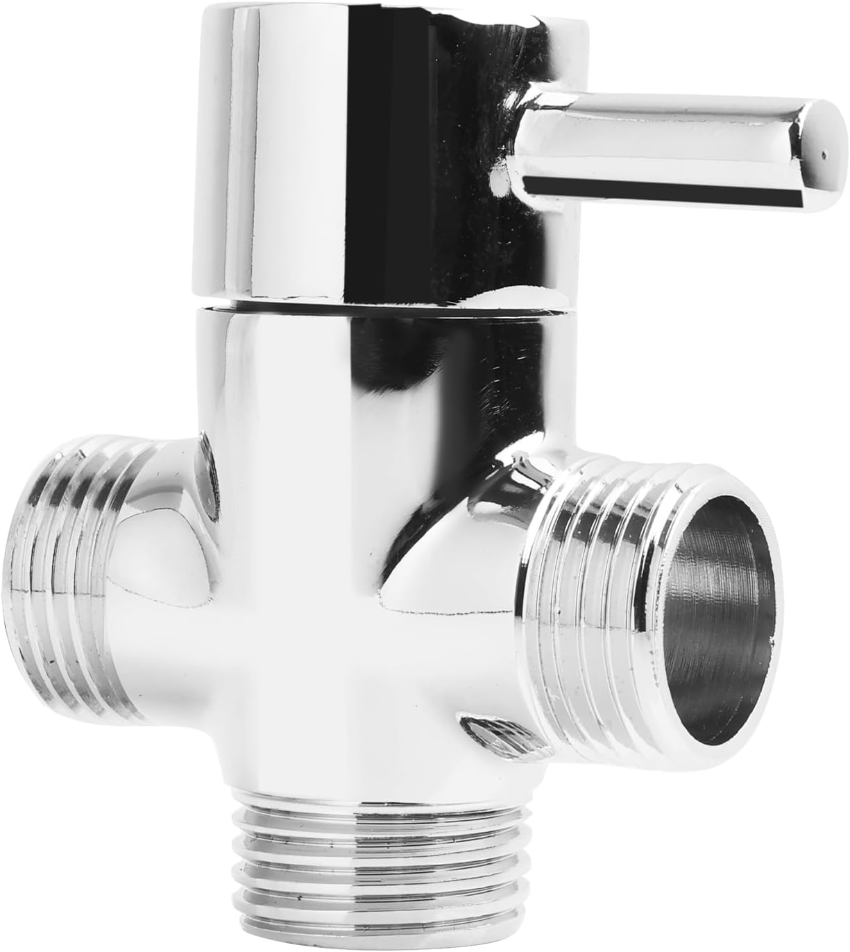 2-wege-umschaltventil Aus Massivem Messing, Glänzend Verchromt, 1/2" Ag Auf 1/2" Ag Schalter Für Die Installation, Aufputzschalter Für Bad Und Küche (modell Ventil08)