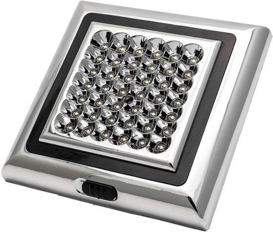 Led-deckenleuchte Für Wohnmobil/boot – Innenbeleuchtung – 42 Smd-leds – 135 Mm X 135 Mm – Weiß