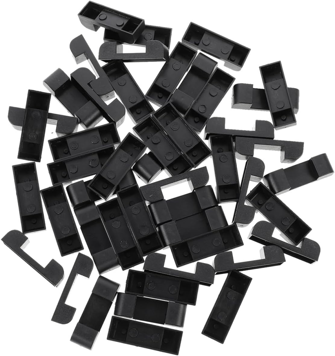 Schwebende Display-rahmenfüße, Stabiles Und Leichtes Design, Schwarzer Kunststoff, Quadratische Form, 100er-packung Für Displayständer Und Vitrinen