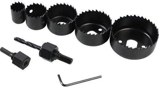 Lochsägen-set Für Holzbearbeitung, 11-teilig, Bereich 10-64 Mm, Elektrische Bohrmaschine Zum Bohren Von Einbaustrahlern In Gipskartonwänden