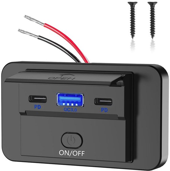12-v-autoladegerät Mit Schnellladefunktion Über Usb-c Und Usb-a, 36 W Pd3.0 & 18 W Qc3.0 – Wasserdicht Und Leicht Für Auto, Bus Und Motorrad
