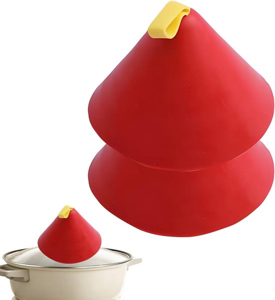 Topfschutz-set – Griffhalter – Sicher Kochen – Hitzebeständiges Silikon – 2-teilig – Rot